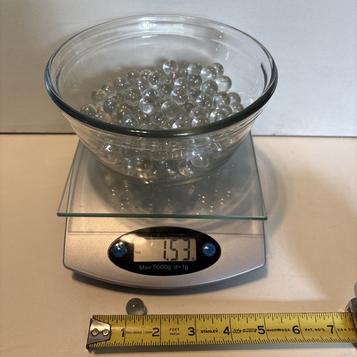 Clear glass marbles - marbles, half