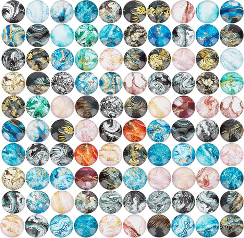 100pcs 12mm marble printed - marble,
