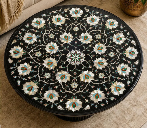 Marble round side tabletop - round,