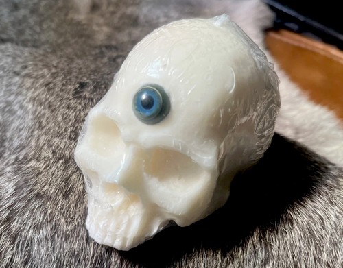 3rd eye skull candle - skull, burn