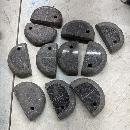 Black marble half moon - half, shaped